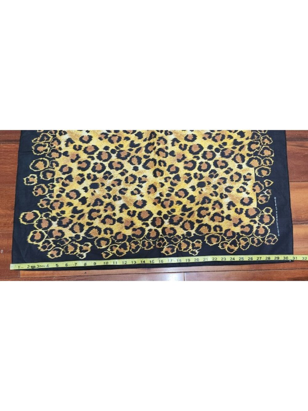 Les Foulards d'Henriette Leopard Print Square Scarf 30x31 Made USA - Picture 6 of 7